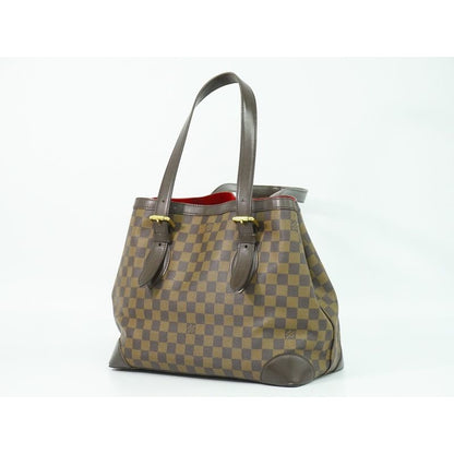 Louis Vuitton Hampstead MM Damier Ebene Tote Bag Handbag Brown