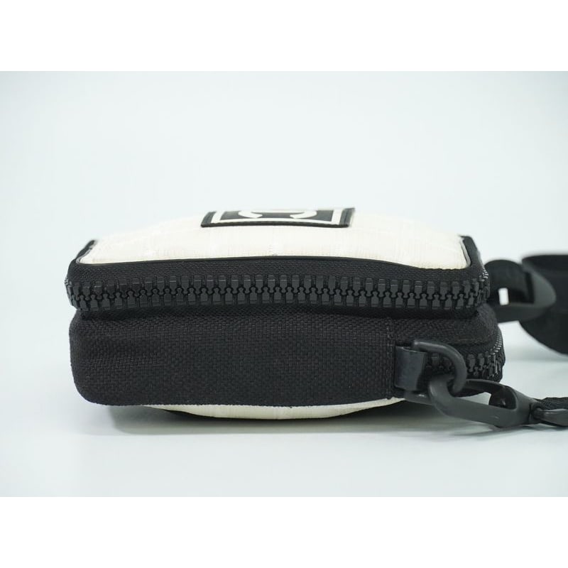 Chanel Chanel Sports Line Shoulder Bag Pochette Nylon Black Beige