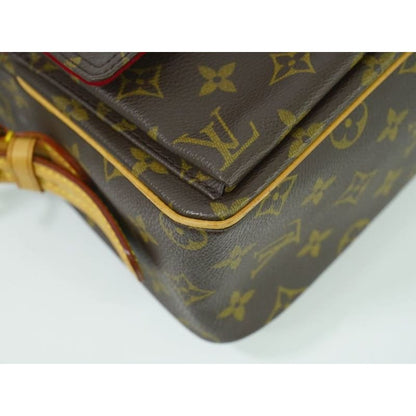 Louis Vuitton Cite MM Monogram Shoulder Bag Handbag Brown
