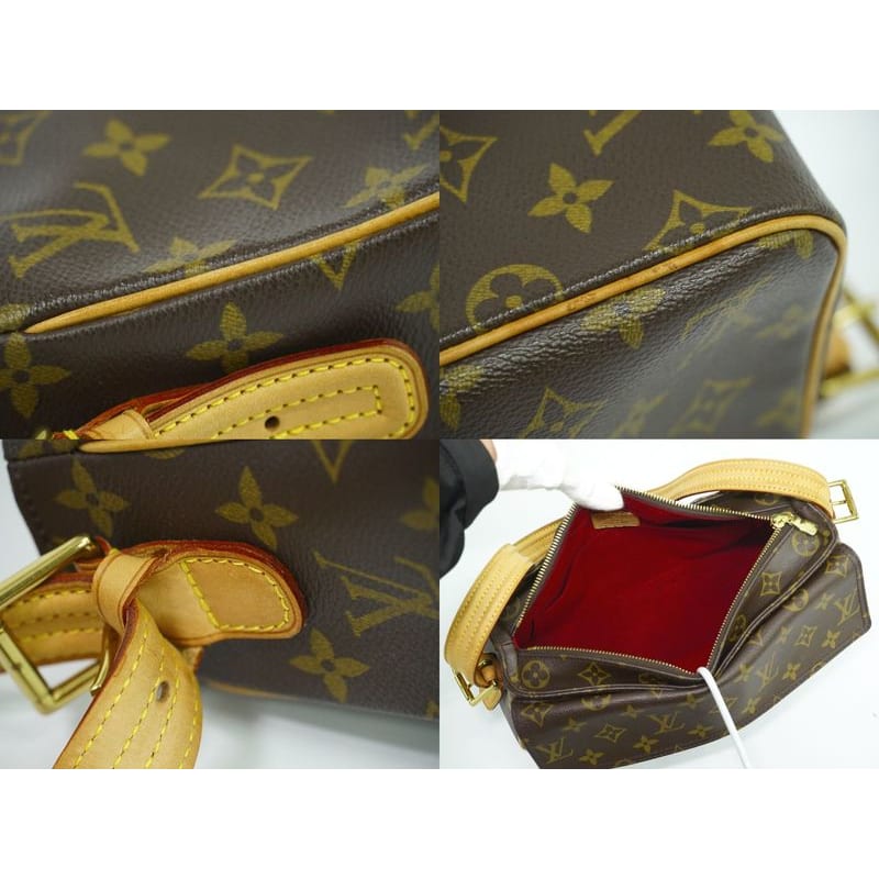 Louis Vuitton Cite MM Monogram Shoulder Bag Handbag Brown