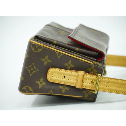 Louis Vuitton Cite MM Monogram Shoulder Bag Handbag Brown