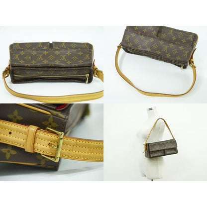 Louis Vuitton Cite MM Monogram Shoulder Bag Handbag Brown