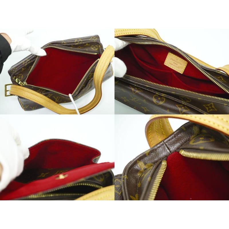 Louis Vuitton Cite MM Monogram Shoulder Bag Handbag Brown