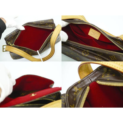 Louis Vuitton Cite MM Monogram Shoulder Bag Handbag Brown