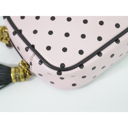 Saint Laurent Lou Tassel Dot Chain Shoulder Bag Pochette Leather Pink
