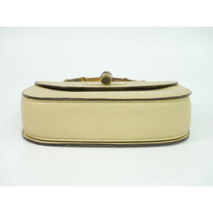 Gucci Bamboo Handbag Leather Beige Bag