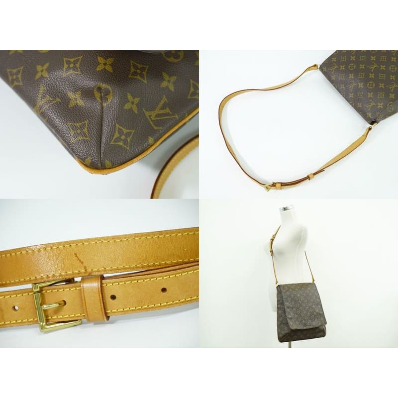Louis Vuitton Musette Monogram Shoulder Bag Pochette Brown
