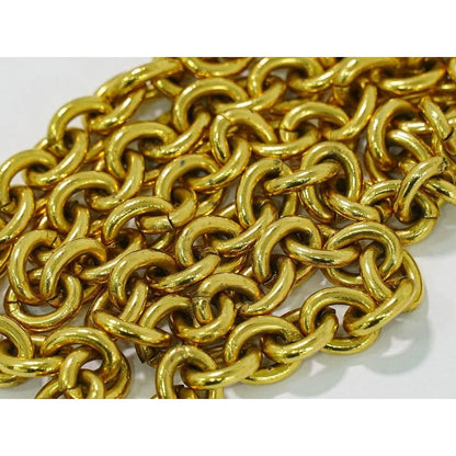 Chanel Coco Mark Long Necklace Pendant GP Gold Plated