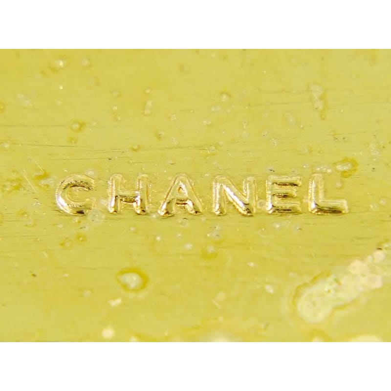 Chanel Logo Brooch GP Gold Plated Accessory Jewelry