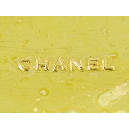 Chanel Logo Brooch GP Gold Plated Accessory Jewelry