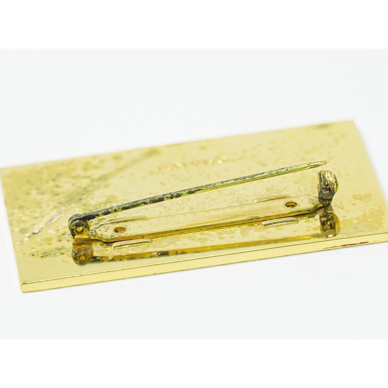 Chanel Logo Brooch GP Gold Plated Accessory Jewelry