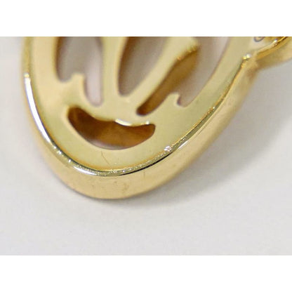 Cartier Logo Double C Diamond 750 PG Ring No 49 8.5 Pink