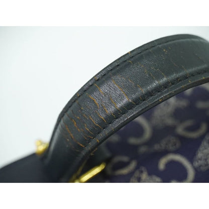 Celine C Sulky Handbag Canvas Navy Bag