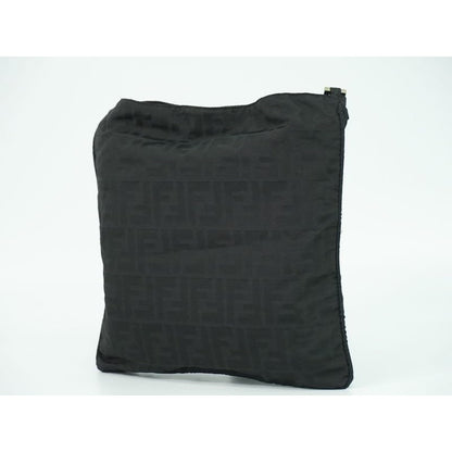Fendi Zucca Shoulder Bag Canvas Black