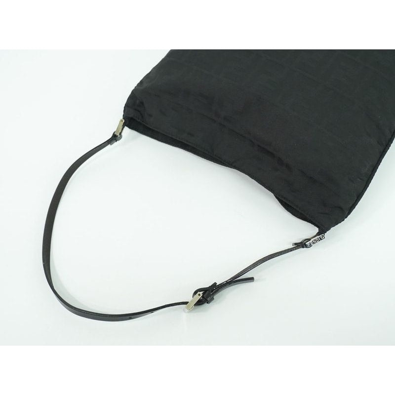 Fendi Zucca Shoulder Bag Canvas Black