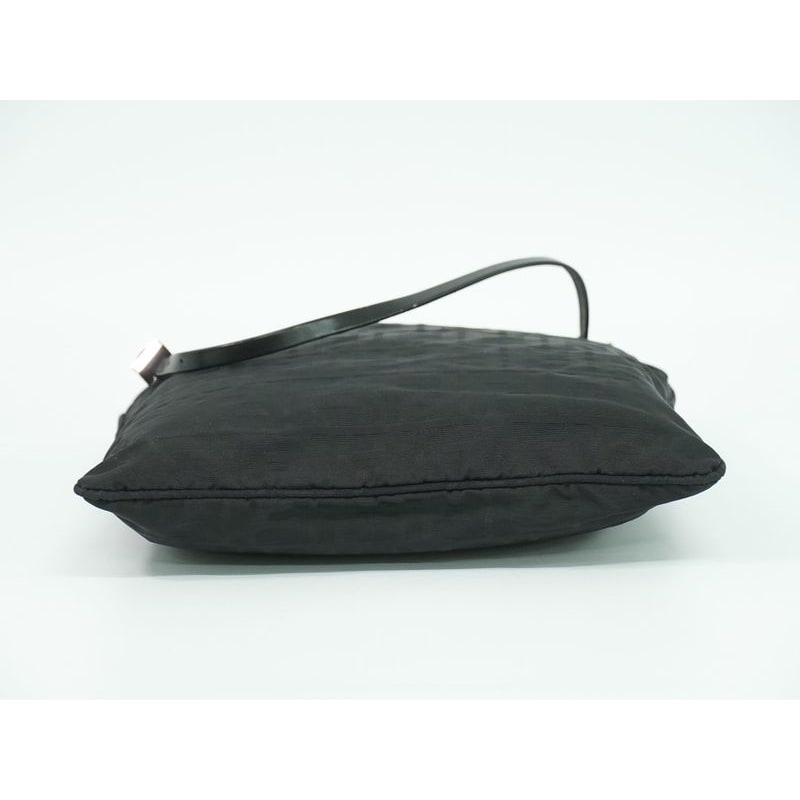 Fendi Zucca Shoulder Bag Canvas Black