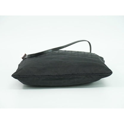 Fendi Zucca Shoulder Bag Canvas Black