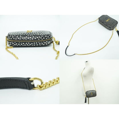 Saint Laurent Lou Tassel Dot Chain Shoulder Bag Pochette Leather