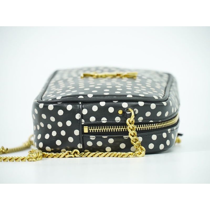 Saint Laurent Lou Tassel Dot Chain Shoulder Bag Pochette Leather