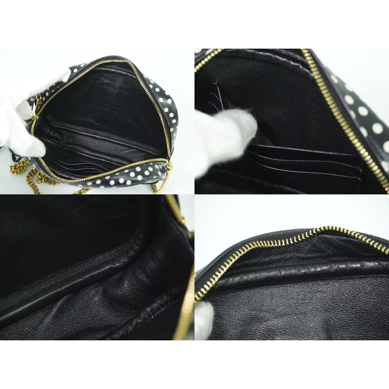 Saint Laurent Lou Tassel Dot Chain Shoulder Bag Pochette Leather