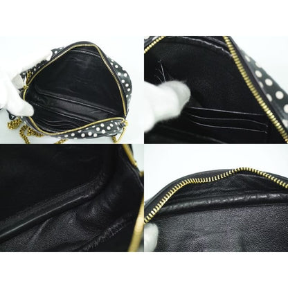 Saint Laurent Lou Tassel Dot Chain Shoulder Bag Pochette Leather