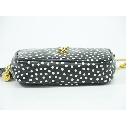 Saint Laurent Lou Tassel Dot Chain Shoulder Bag Pochette Leather