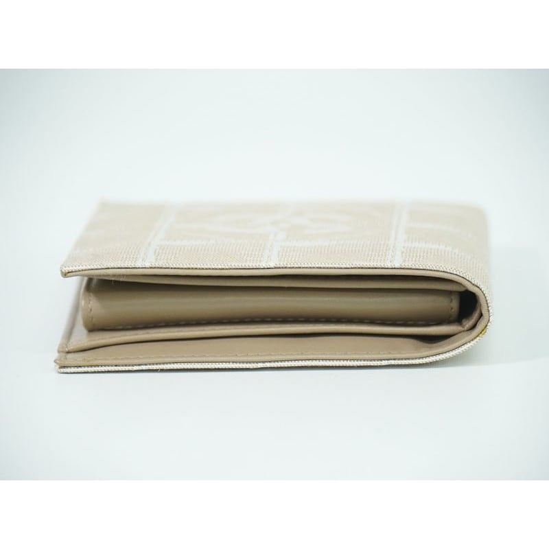 Chanel Coco Mark New Travel Line Bifold Wallet Compact Canvas