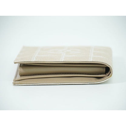 Chanel Coco Mark New Travel Line Bifold Wallet Compact Canvas