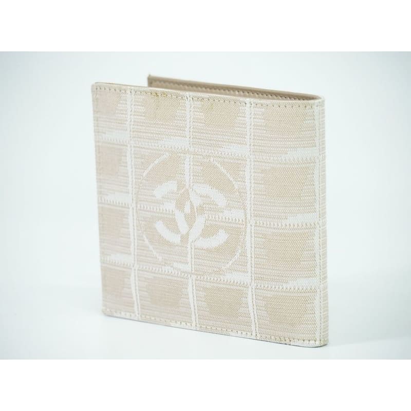 Chanel Coco Mark New Travel Line Bifold Wallet Compact Canvas