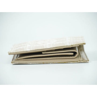 Chanel Coco Mark New Travel Line Bifold Wallet Compact Canvas