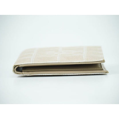 Chanel Coco Mark New Travel Line Bifold Wallet Compact Canvas