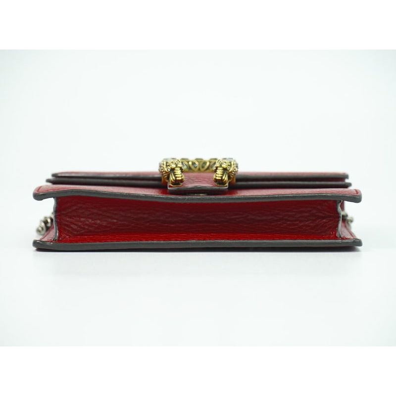 Gucci Dionysus Shoulder Bag Pochette Leather Red
