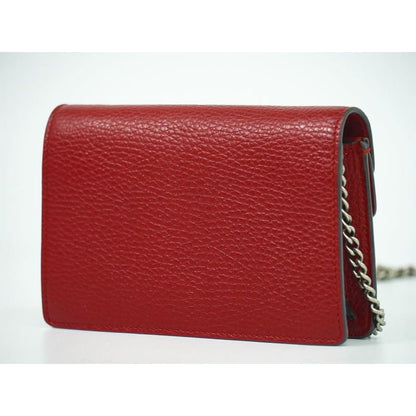 Gucci Dionysus Shoulder Bag Pochette Leather Red