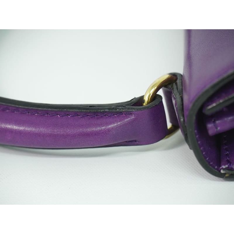 Celine Leather Handbag Purple Bag