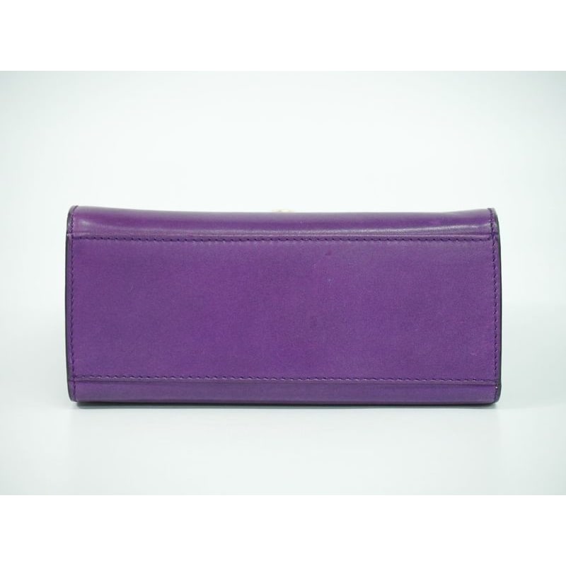Celine Leather Handbag Purple Bag