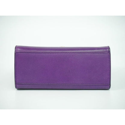 Celine Leather Handbag Purple Bag