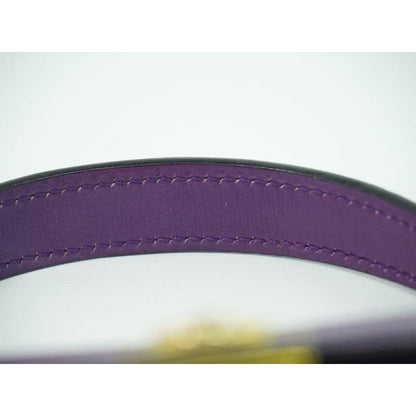 Celine Leather Handbag Purple Bag