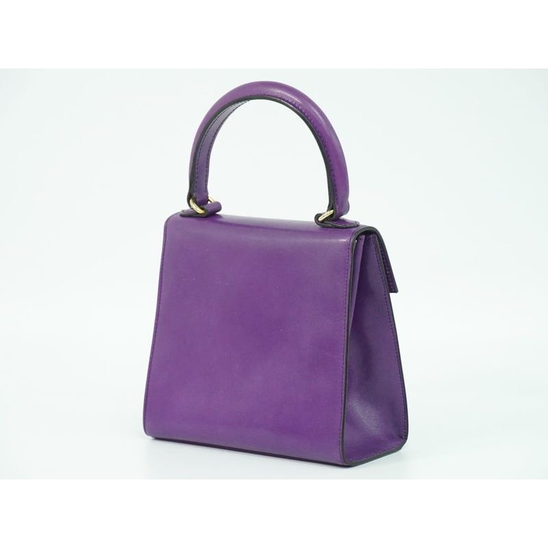 Celine Leather Handbag Purple Bag