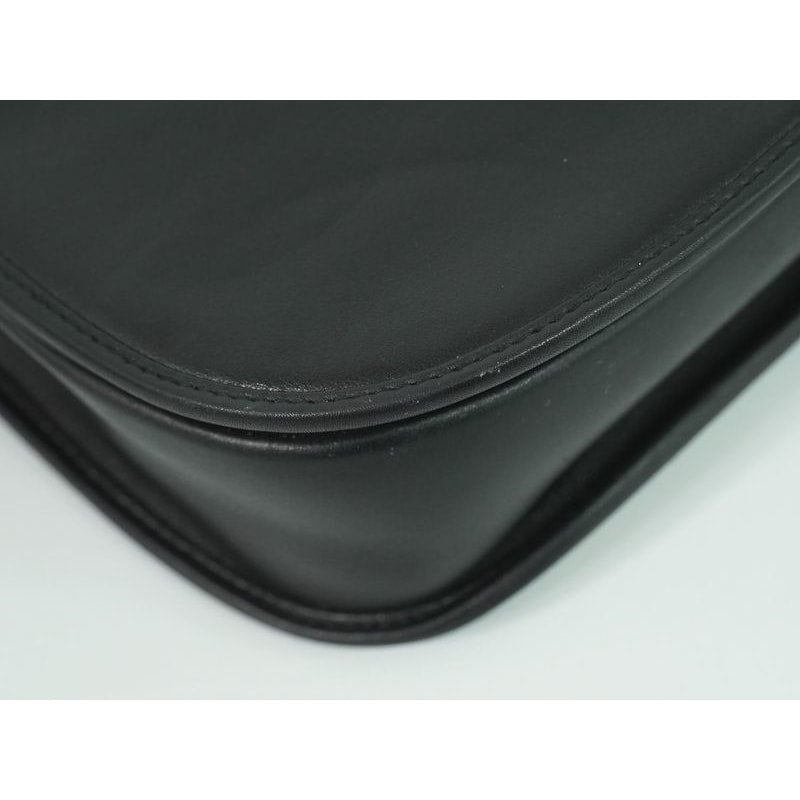 Gucci Interlocking G Vintage Shoulder Bag Pochette Leather Black