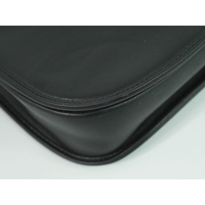 Gucci Interlocking G Vintage Shoulder Bag Pochette Leather Black