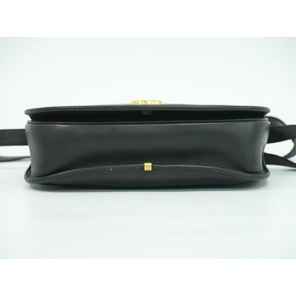 Gucci Interlocking G Vintage Shoulder Bag Pochette Leather Black