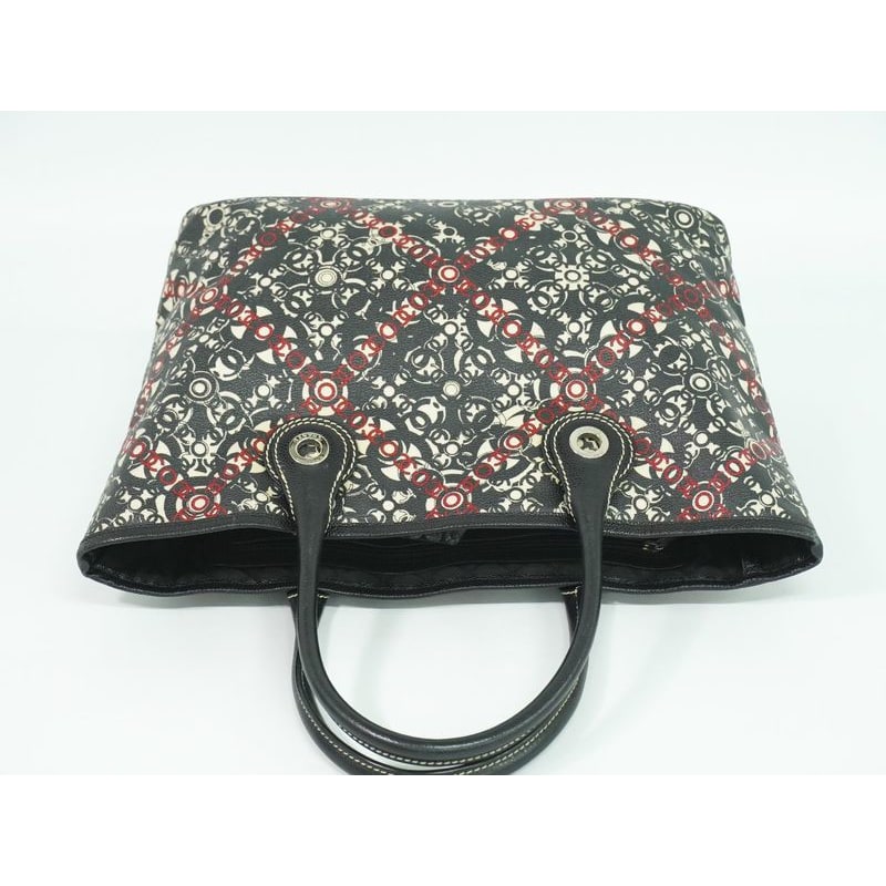 Chanel Coco Travel Tote Bag Handbag Black Multicolor