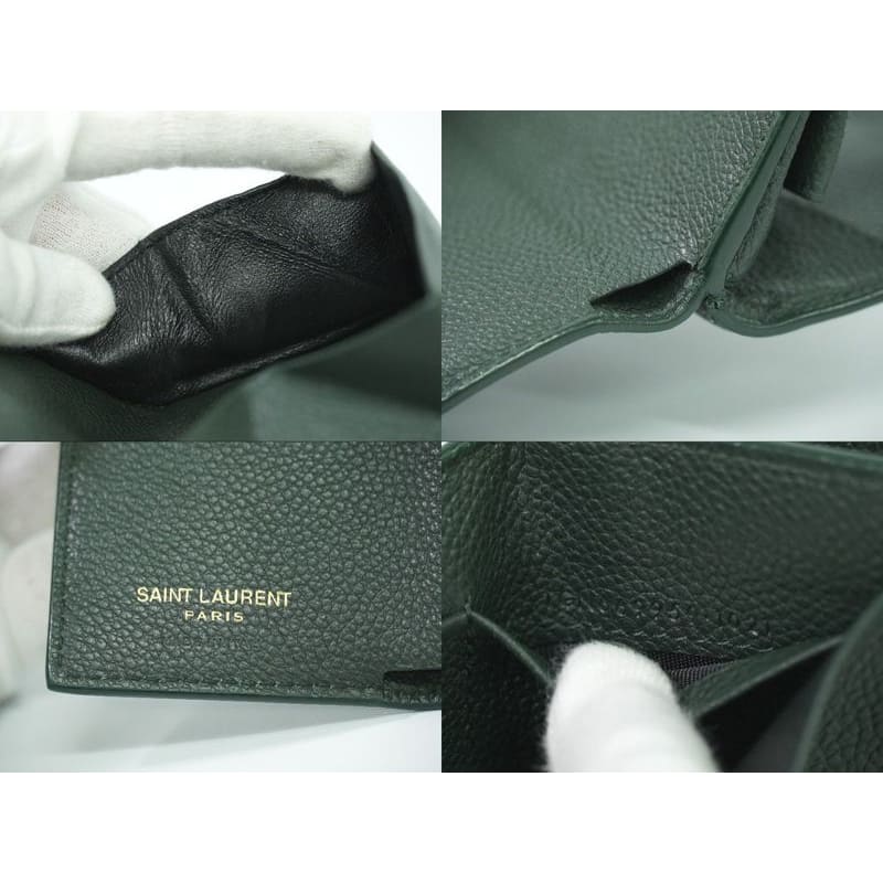Saint Laurent Origami Tiny Trifold Folding Wallet Compact