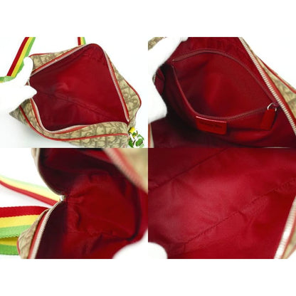 Christian Dior Trotter Rasta Shoulder Bag Pochette PVC Brown Multicolo