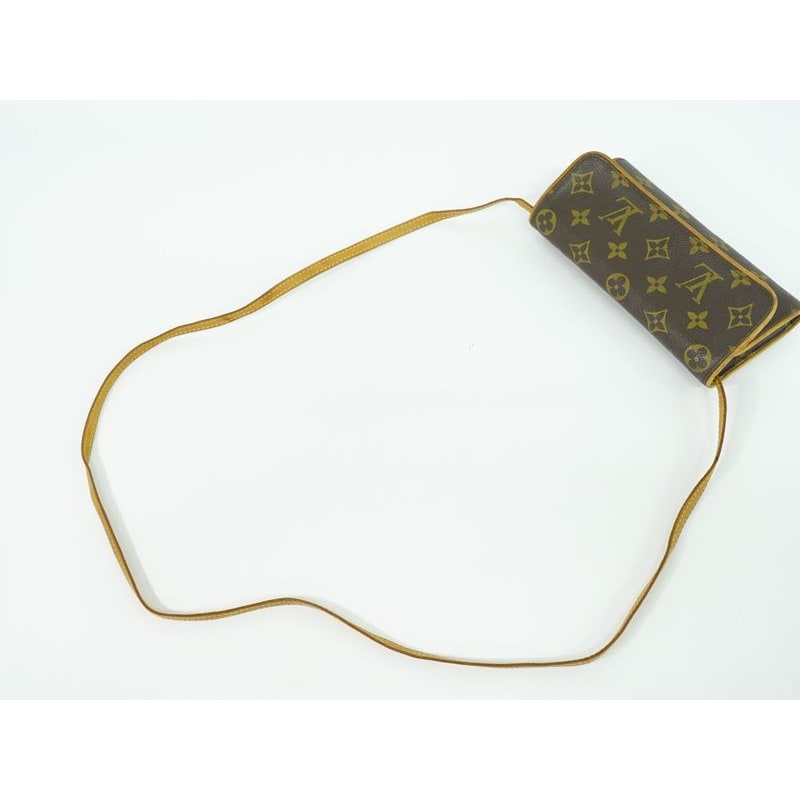 Louis Vuitton Pochette Twin PM Monogram 2-Way Shoulder Bag Brown