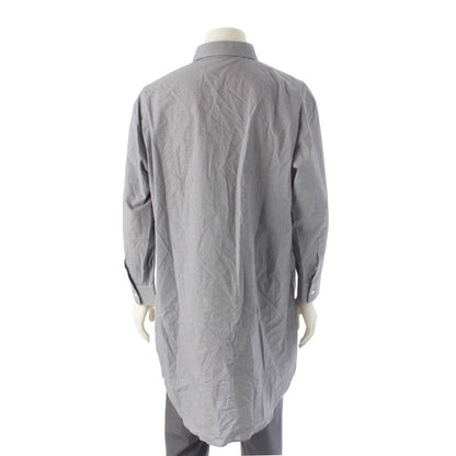 Dior Cotton CD Logo Embroidery Check Long Sleeve Shirt Mm5a5313aaaa Gray