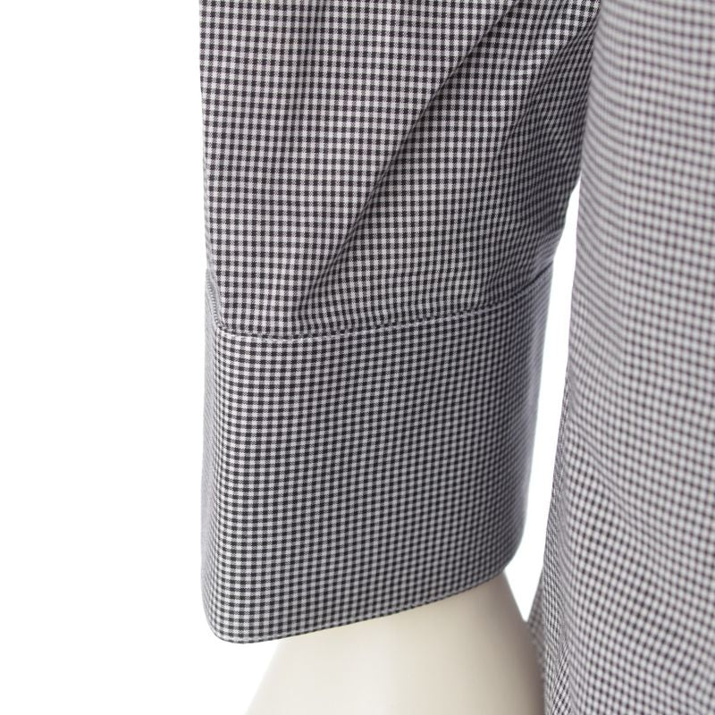 Dior Cotton CD Logo Embroidery Check Long Sleeve Shirt Mm5a5313aaaa Gray