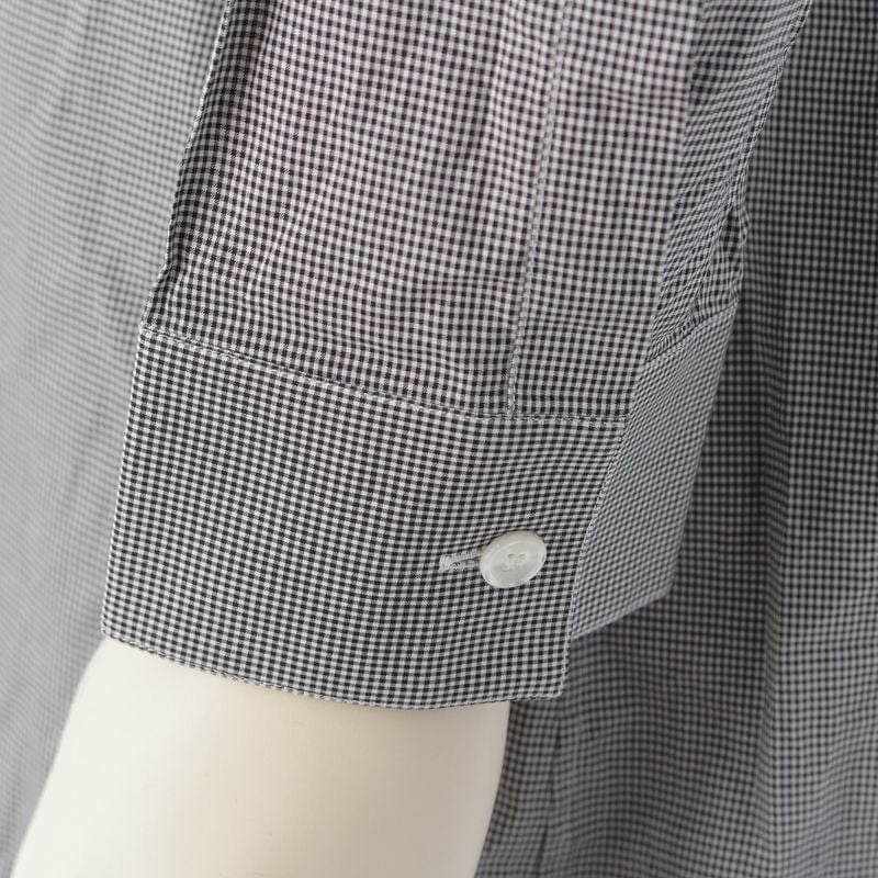 Dior Cotton CD Logo Embroidery Check Long Sleeve Shirt Mm5a5313aaaa Gray