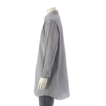 Dior Cotton CD Logo Embroidery Check Long Sleeve Shirt Mm5a5313aaaa Gray