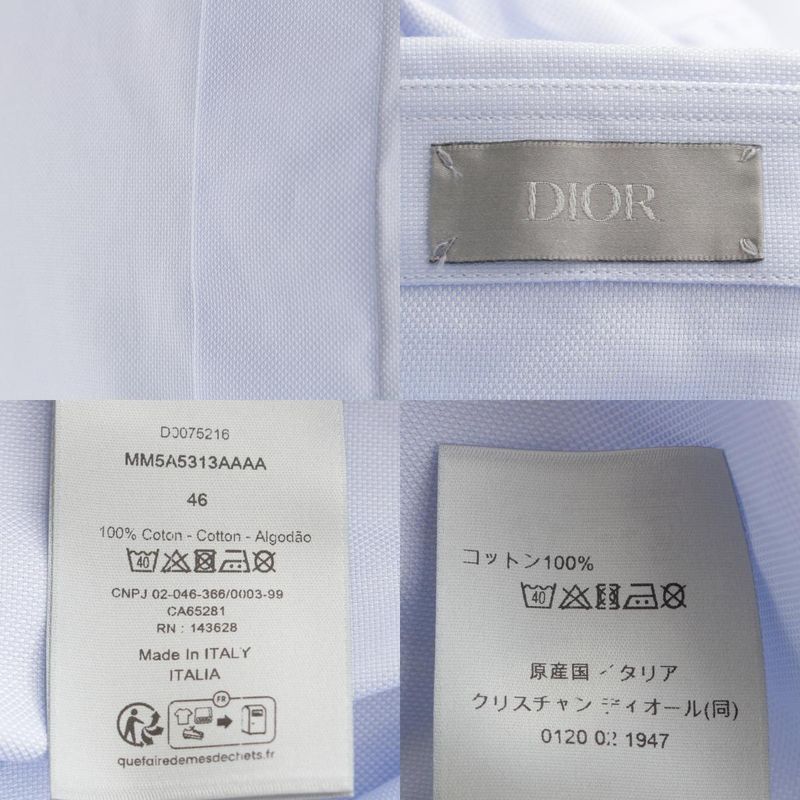 Christian Dior Cotton CD Logo Embroidery Long Sleeve Shirt Tops Mm5a5313aaaa